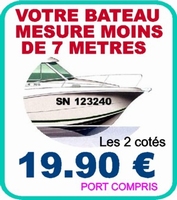 Immatriculation bateau moins de 7 mtres